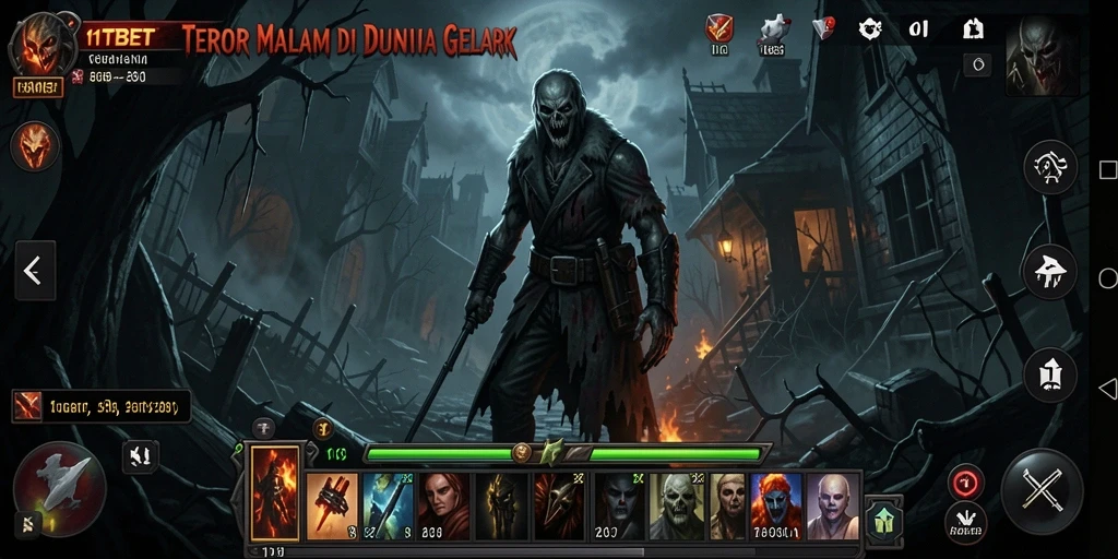 Tampilan gameplay 11TBET yang menegangkan dan menyeramkan saat menjelajahi kegelapan.