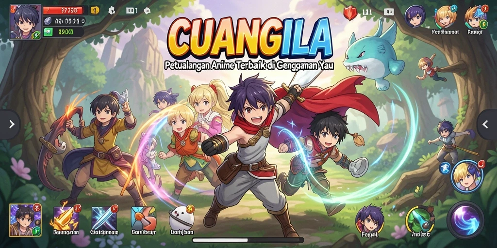 Tampilan gameplay seru dan karakter Anime yang menarik