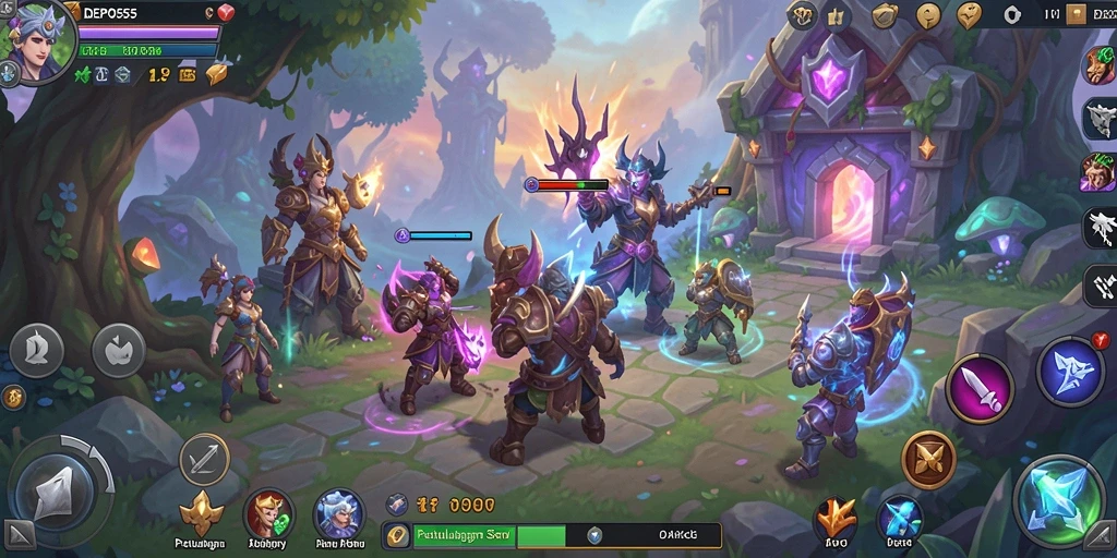 Gameplay seru dalam dunia fantasi DEPO555 yang menampilkan pertarungan epik.