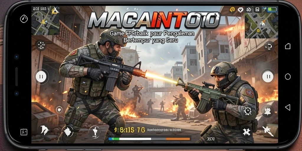 Tampilan gameplay seru dari MACANTOTO dengan aksi tembak-menembak yang mendebarkan.