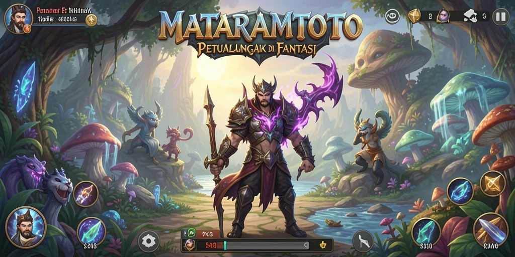 Tampilan gameplay MATARAMTOTO dengan aksi seru dan atmosfer fantastis.