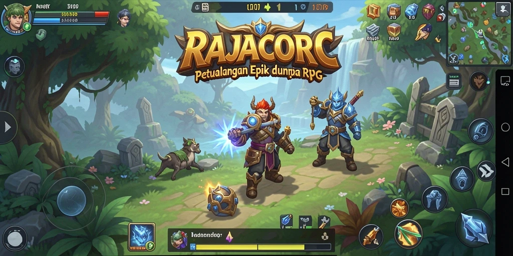 Tampilan menarik dari gameplay RAJACORC yang penuh aksi.