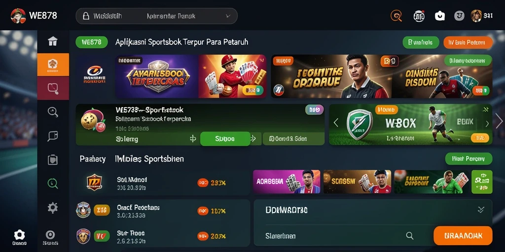 Tampilan WE878 yang menarik dalam permainan Sportsbook.