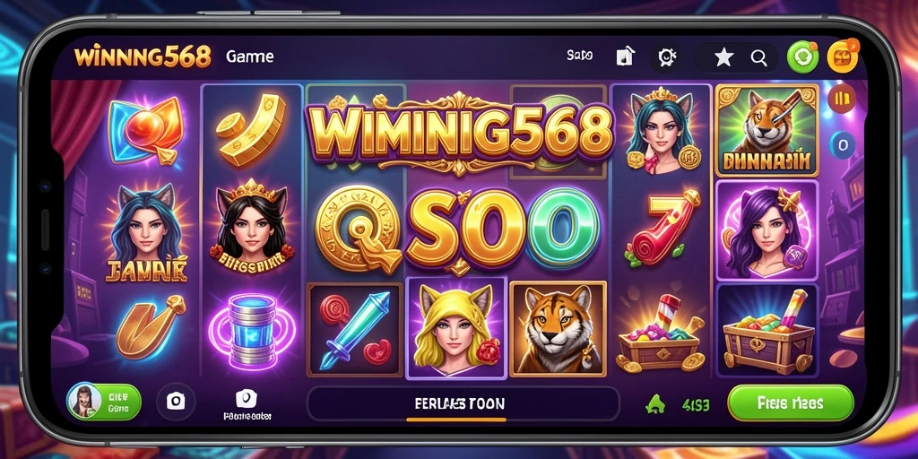 Screenshot gameplay WINNING568 menunjukkan grafis slot yang menawan dan mengasyikkan.