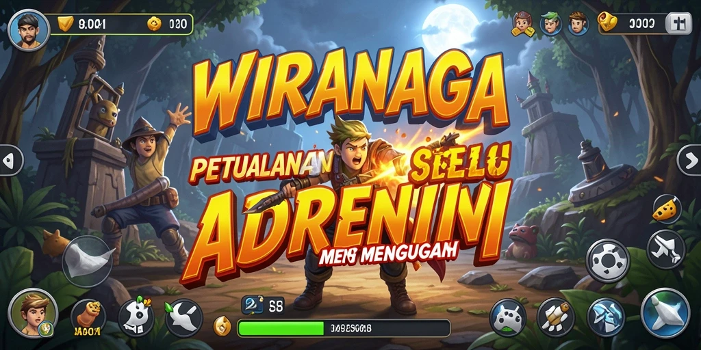 Tampilan menawan gameplay petualangan WIRANAGA yang menengangkan.
